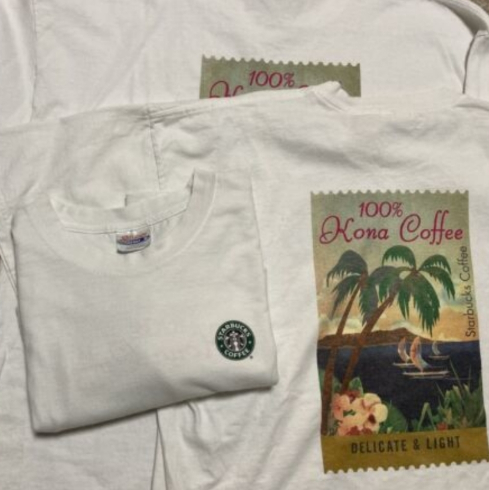 Starbucks 100% Kona Coffee Men's Shirt Sleeve T-Shirt - Glidan - Unisex
